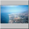 Blick vom Flugzeug auf Costa del Sol bei Malaga