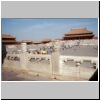 Beijing - Kaiserpalast, Blick vom Tor der H&ouml;chsten Harmonie zur Halle der H&ouml;chsten  Harmonie (Taihedian)