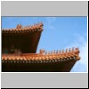 Beijing - Kaiserpalast, Dachdetails (Fabeltiere) der Halle der H&ouml;chsten Harmonie (Taihedian)