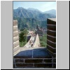 Die Grosse Mauer - Abschnitt bei Juyongguan, Blick nach S&uuml;dosten Richtung Tempel