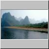 Karsth&uuml;gellandschaft am Li-Flu&szlig; zwischen Zhujiang und Yangshuo