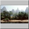 Karsth&uuml;gellandschaft am Li-Flu&szlig; zwischen Zhujiang und Yangshuo