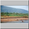 Landschaft am Li-Fluß bei Yangshuo, Wasserbüffel