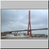 Shanghai - auf dem Huangpu-Flu&szlig;, die Yangpu-H&auml;ngebr&uuml;cke