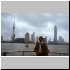 Shanghai - auf dem Huangpu-Fluß, die Skyline von Pudong