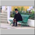 Saraguro - ein Mann in für die Gegend typischer Bekleidung