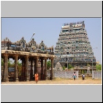 Chidambaram - der nördliche Gopuram im Nataraja-Tempel