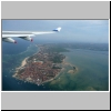 kurz nach dem Start in Denpasar - der Touristenort Nusa Dua bei Denpasar