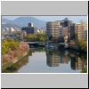 Motoyasu-Fluss und die Atombombenkuppel (Blick vom Hotelzimmer), Hiroshima