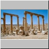 Jerash - korinthische Kolonnaden an der Cardo, hinten rechts Artemistempel