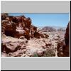 Petra - unterwegs zum Al Deir, Felsformationen, Blick Richtung Südosten