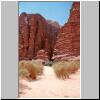 Wadi Rum - Eingang in die Schlucht am Nordhang des Jebel Khazali