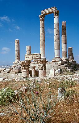Amman - Ruinen des Herkules-Tempels auf dem Zitadellenhügel