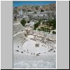 Amman - Downtown, das r&ouml;mische Theater, hinten der Zitadellenh&uuml;gel mit den S&auml;ulen des Herkules-Tempels