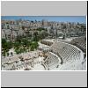 Amman - Downtown, das römische Theater, rechts dahinter das Odeon
