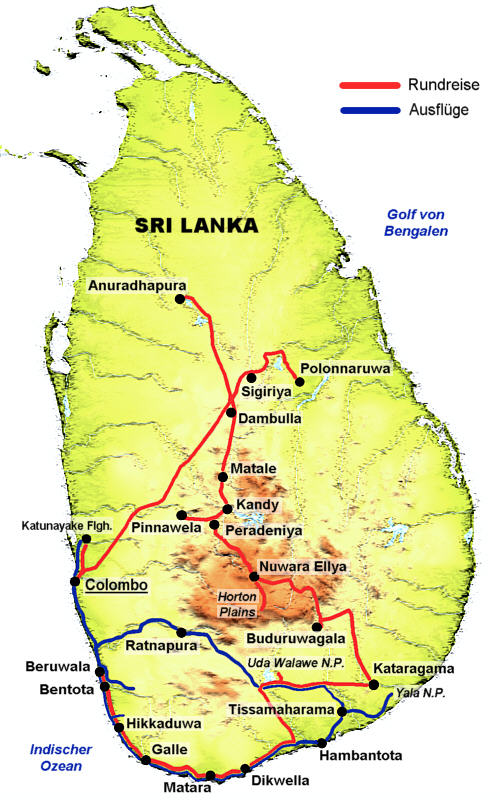 Landkarten - Sri Lanka