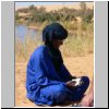 Erg Ubari - ein Tuareg am El Gabron See