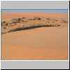 Erg Ubari - Blick von hohen Sanddünen auf den El Gabron See