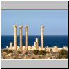 Sabratha - Säulen eines Tempels am Mittelmeer