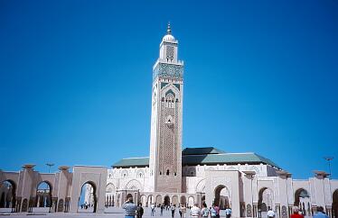 Casablanca - Moschee Hassan II und der Vorplatz