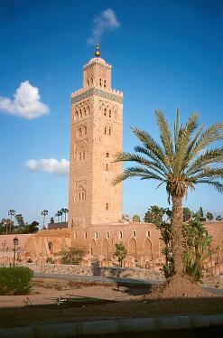 Marrakech - das Koutoubia-Minarett am späten Nachmittag