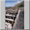Teotihuacan - rekonstruierte Elemente am Tempel des Quetzalcóatl (an der Zitadelle)