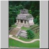 Palenque - Blick vom Kreuztempel aus auf den Sonnentempel