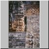 Uxmal - Pyramide des Wahrsagers, Westseite; ein Detail der reich verzierten Fassade