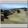 Monte Alban - Blick von der nördl. Plattform (Nordrand) aus nach Süden auf die ganze archäolog. Anlage