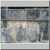 Chichen Itza - Mauer der Totenköpfe (Tzompantli), ein Detail