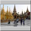 Yangon - Shwedagon Pagode, nordwestlich von Zentralstupa