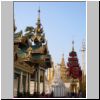 Yangon - Shwedagon Pagode, verschiedene Tempeln nordwestlich des Zentralstupas