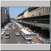 Yangon - Blick von der Brücke über der Kreuzung der Mahabandoola Road mit der Shwedagon Pagoda Road auf die typische Innenstadtbebauung (Shwedagon Pagoda Rd., Nordteil)