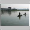 Amarapura - Fischer im See an der U-Bein-Brücke