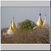 Sagaing - Blick von der Umin Thone-ze Pagode (Thirty Caves Pagoda) auf andere Pagoden