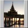 Sagaing - Pon Nya Shin Pagode (Sunset Pagoda), Sonnenuntergang