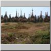 Indein am Inle See - verfallene Stupas im Shan-Stil an einem Tempel