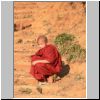 Wanderung in den Bergen bei Kalaw - ein junger Mönch