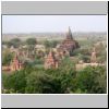 Bagan - Dhamma-ya-zi-ka Pagode, Blick von oben auf die Umgebung (Richtung Nordwesten)