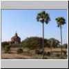 Bagan - Blick auf den Hti-lo-min-lo Tempel vom Standpunkt nördlich der alten Straße und südlich von Golden Express Hotel (wie bei Bild Nr. 1539-1540)