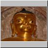 Bagan - Hti-lo-min-lo Tempel, ein sitzender Buddha (Kopf)