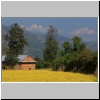 Landschaft bei Changunarayan, im Hintergrund der Himalaya
