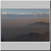 Himalaya-Rundflug - verschneite Gipfel nordöstlich vom Kathmandu-Tal