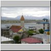 Ushuaia (Feuerland) - Salesianerkirche Nuestra Se�ora de la Merced und Beagle-Kanal