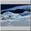 Lago Onelli - Eisbrocken im See, hinten der Onelli-Gletscher