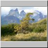 Torres del Paine NP - Blick auf die Cuernos-Gipfel