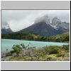 Torres del Paine NP - Wanderung von Salto Grando Wasserfall entlang des Ufers des Lago Nordenskjöld Richtung Cuernos-Gipfel