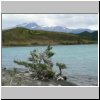 Torres del Paine NP - Wanderung von Salto Grando Wasserfall entlang des Ufers des Lago Nordenskjöld Richtung Cuernos-Gipfel