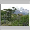 Torres del Paine NP - Wanderung von Salto Grando Wasserfall entlang des Ufers des Lago Nordenskjöld Richtung Cuernos-Gipfel