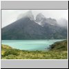 Torres del Paine NP - Wanderung von Salto Grando Wasserfall entlang des Ufers des Lago Nordenskjöld Richtung Cuernos-Gipfel